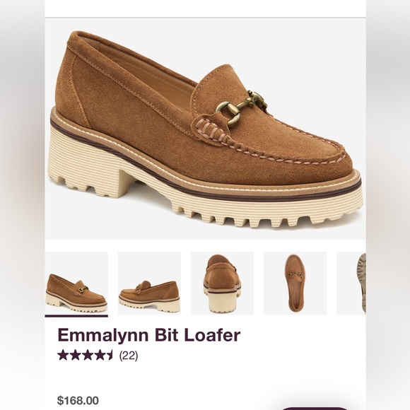 Johnston & Murphy Emmalynn Cognac Suede Loafers with Metal Horsebit - Picture 2 of 16